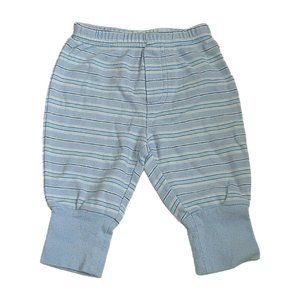 Carters Child of Mine Sweatpants Boys Size 0-3M Blue White Stripe Elastic Jogger